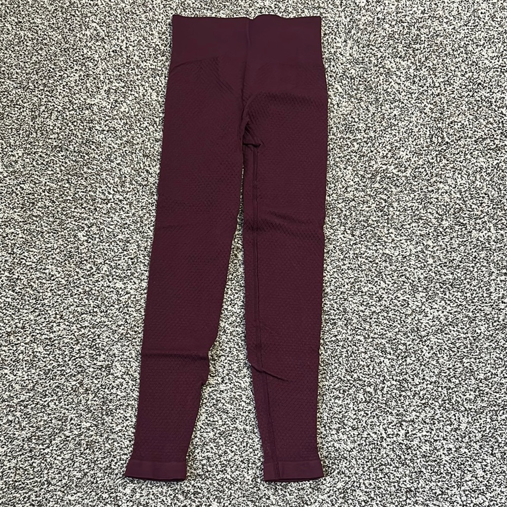 Balance Athletica Wine Color Leggings High-Rise Stretchy Fit